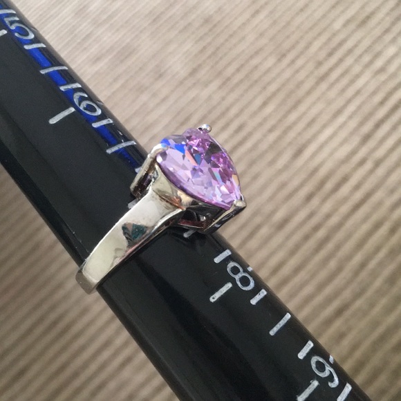 Purple Heart sterling silver ring - Picture 4 of 5